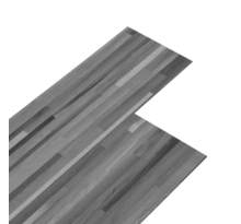 vidaXL Planche de plancher PVC autoadhésif 5 21 m² 2 mm Gris rayé