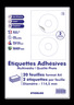 20 Planches A4 - 2 étiquettes diametre 114,5 mm autocollantes mutimedia CD qualité photo par planche pour tous types imprimantes - Jet d'encre/laser/photocopieuse