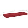 Vidaxl coussins de plancher de palette 7 pcs rouge bordeaux coton