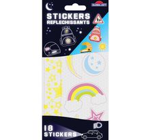 18 stickers rétro-réfléchissants - Étoiles - Résistants et imperméables