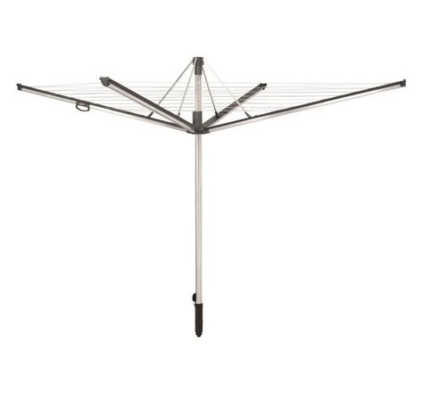 LEIFHEIT 85276 Séchoir parapluie Linomatic 500 Plus, étendoir jardin 50 mètres, rétractation automatique des fils, hauteur ajustable