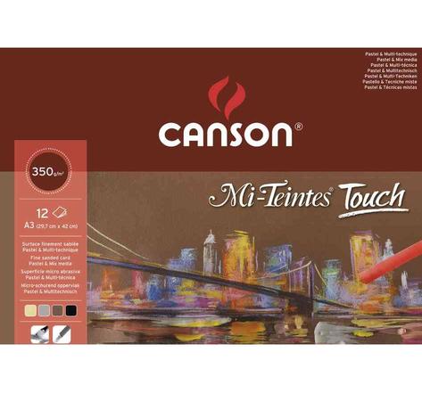Bloc de 12 feuilles à dessin 'Mi-Teintes Touch' 24 cm x 32 cm CANSON