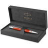 Parker duofold stylo bille  big red vintage  recharge noire pointe moyenne  coffret cadeau