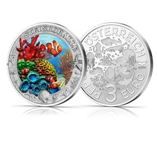 Pièce de monnaie 3 euro Autriche 2023 – Corail scléractiniaire