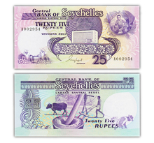 Billet de collection 25 rupees 1989 seychelles - neuf - p33