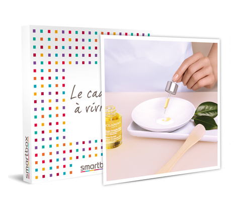 SMARTBOX - Coffret Cadeau - Pause Bien-être en Boutique & Spa Clarins : soin visage et 20€ de bon d’achat sur les produits Clarins - 5 Boutique & Spa Clarins