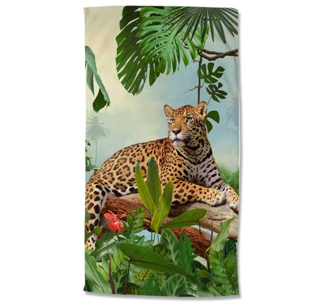 Good morning serviette de plage jungle 100x180 cm multicolore