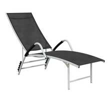 Vidaxl chaise longue textilène et aluminium noir