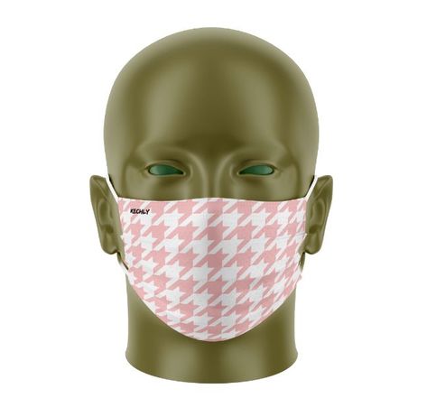 Masque Bandeau - Mono-Couche - Vichy Rose - Masque tissu lavable 50 fois