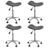 Vidaxl chaises pivotantes à manger lot de 4 gris similicuir