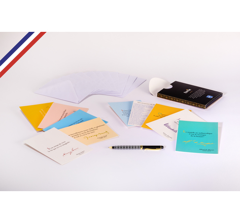 Boîte de 10 cartes simples Littérature créées et imprimées en France avec 10 enveloppes