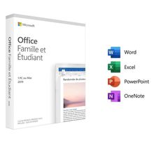 Microsoft Office Famille et Etudiant 2019 - Achat définitif