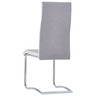 Vidaxl chaises à manger cantilever lot de 4 gris clair tissu
