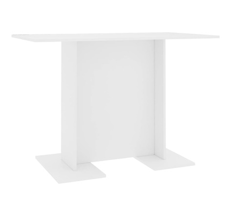 vidaXL Table de salle à manger Blanc 110 x 60 x 75 cm Bois ingénierie