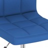 Vidaxl chaises pivotantes à manger lot de 2 bleu tissu