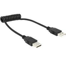 Cable Delock USB 2.0 type A M/M 0.60m Torsadé