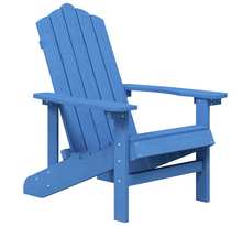 Vidaxl chaise adirondack de jardin pehd bleu marine