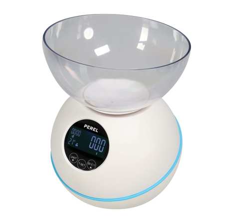 Perel Balance de cuisine numérique 5 kg Blanc