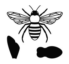Matrice de découpe et d'embossage - abeille