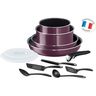 TEFAL Ingenio Essential Violet Byzantium Batterie de cuisine 12 Pièces Tous Feux Sauf Induction L2019702
