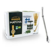 Coffret Découverte de la cérémonie du thé Matcha + paille inox avec filtre