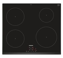 Siemens eu651beb1e table de cuisson induction - 4 zones - 4600w max - l59 2 x p52 2cm - revêtement verre - coloris noir