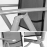 Tectake lot de 8 chaises de jardin pliantes en aluminium - noir/gris