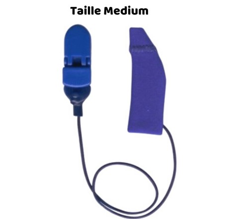 Housse mono de protection appareils auditifs taille m avec cordon  bleu