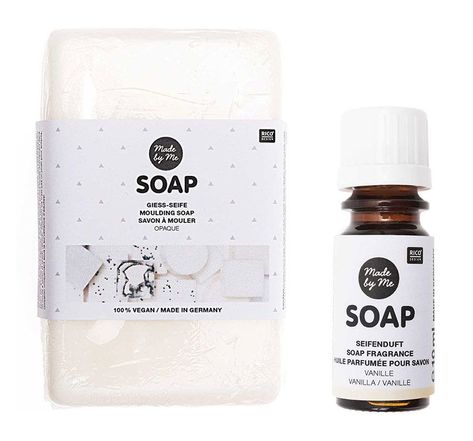 Savon à mouler opaque 100  vegan 250 g + huile parfumée vanille