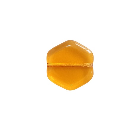 DIY - 10 Perles Vintage en Verre Hexagone 16 x 15mm  - Topaz