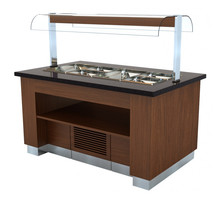 Buffet froid professionnel self service - 4 bacs gn 1/1 - combisteel -  1600x1000x900/1450mm