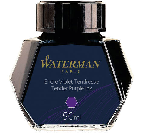 Waterman encre pour stylo plume  couleur violet délicat  flacon 50 ml