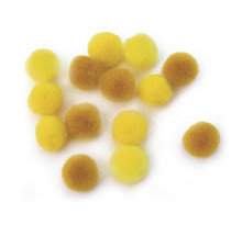 Pompons ø 15 mm jaune (assortiment) 60 pièces