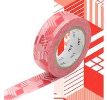 Masking tape mt 1 5 cm géométrie rouge
