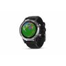 Garmin - Montre GPS de randonnée fenix 5 Plus, Silver noire avec bracelet noir