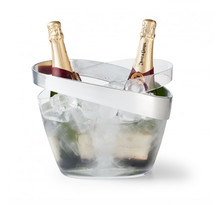 Seau à champagne design pour 2 bouteilles 30 5 x 22 5 cm - pujadas - plastique