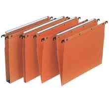 Boîte de 25 dossiers suspendus AZO pour tiroir Fond V Kraft 240g Orange L'OBLIQUE AZ