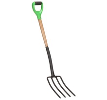 Vidaxl fourche à creuser de jardin avec poignée en d acier et bois dur