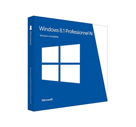 Microsoft windows 8.1 professionnel n (pro n) - clé licence à télécharger