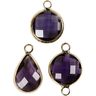 6 pendentifs pour bijoux 15 à 20 cm - Violet et doré