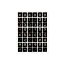 étiquettes à chiffres 0-9, 13 x 13 mm, film noir HERMA