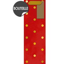 Sac Cadeau Bouteille Aquarelle Rouge - Draeger paris