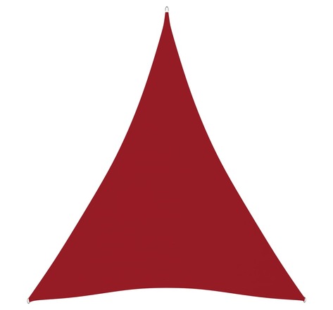 vidaXL Voile de parasol Tissu Oxford triangulaire 5x6x6 m Rouge