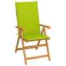 Vidaxl chaise de jardin avec coussins vert vif bois de teck massif