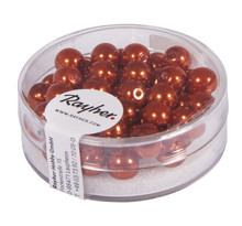 Renaissance Perles en verre , 6mm boîte 45pces, orange