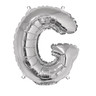 Ballon en aluminium lettre g argenté 40cm