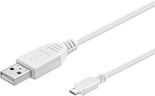 Cable Goobay USB 2.0 type A - Micro B M/M 1,80m (Blanc)