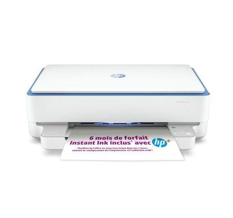 Imprimante HP tout-en-un jet d'encre couleur - Envy 6010e - Idéal pour la création - 6 mois d'Instant Ink inclus avec HP+