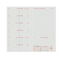 Recharge (Sans Couverture) Agenda Italnote Recyclé Equology FR 8,8 x 17 cm QUOVADIS