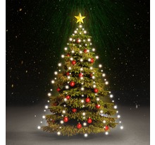 vidaXL Guirlande lumineuse d'arbre de Noël 210 LED Blanc froid 210 cm